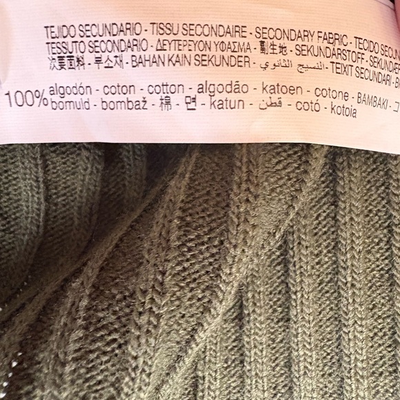 Zara Dark Green Ribbed Crop Top - Picture 4 of 4